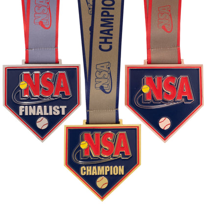 NSA Homeplate Medal - Gold/Silver/Bronze