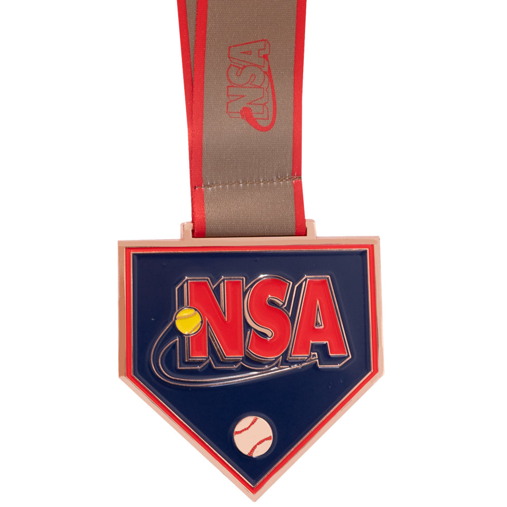 NSA Homeplate Medal - Gold/Silver/Bronze